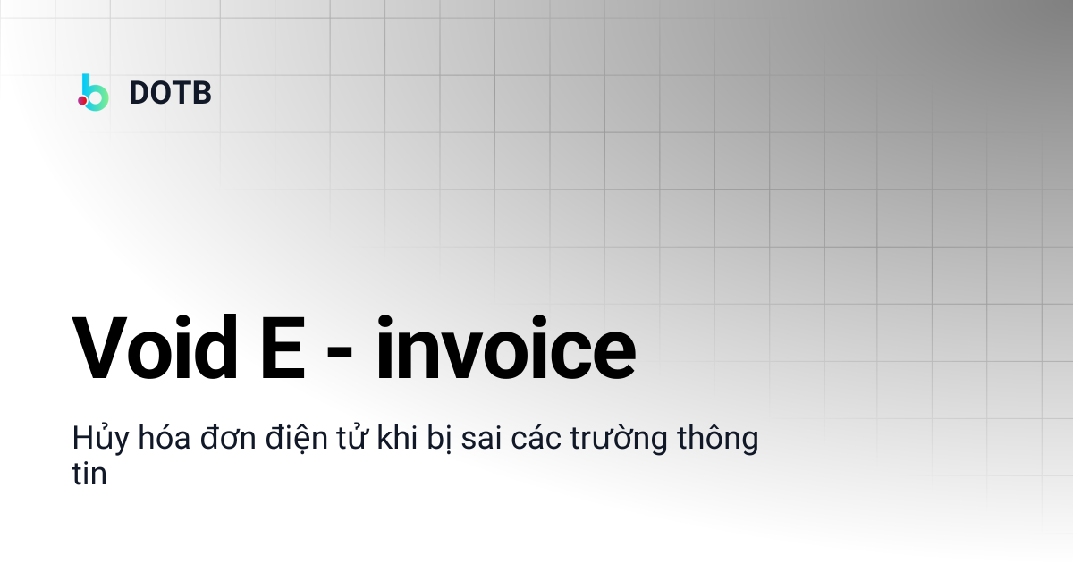 Void E - invoice | DOTB